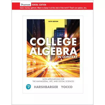 College Algebra in Context (RRPHE)